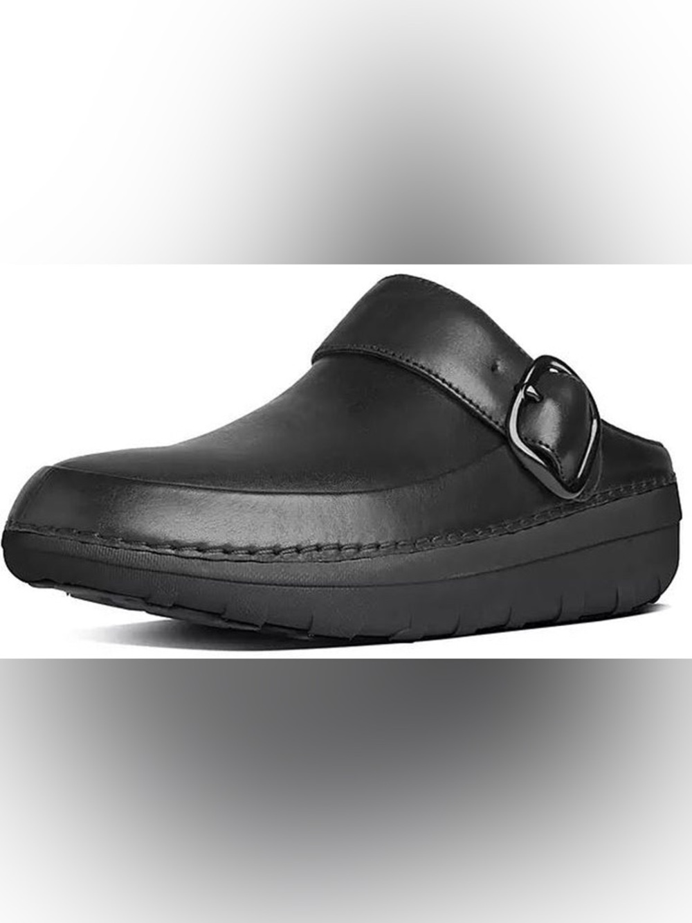 FitFlop Gogh Pro Superlight Leather Clogs in black 8.5